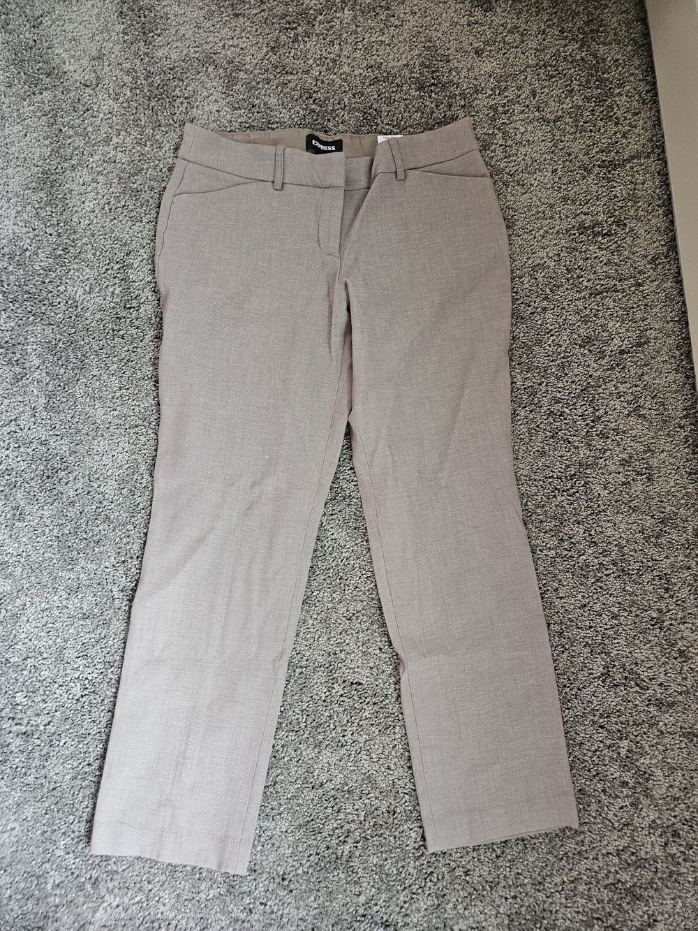 Express Tailored Dress Pants in Light Taupe